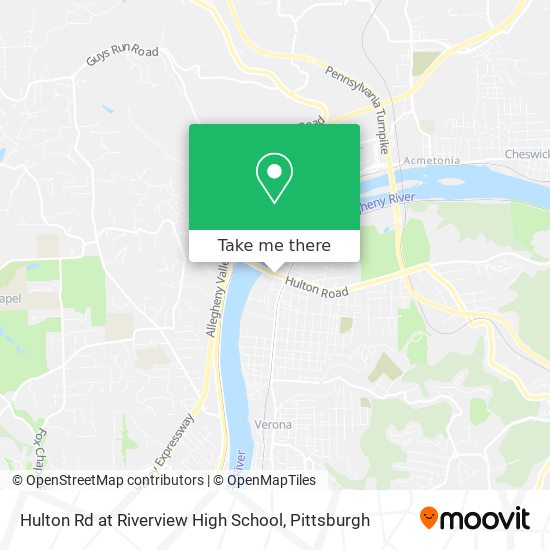 Hulton Rd at Riverview High School map