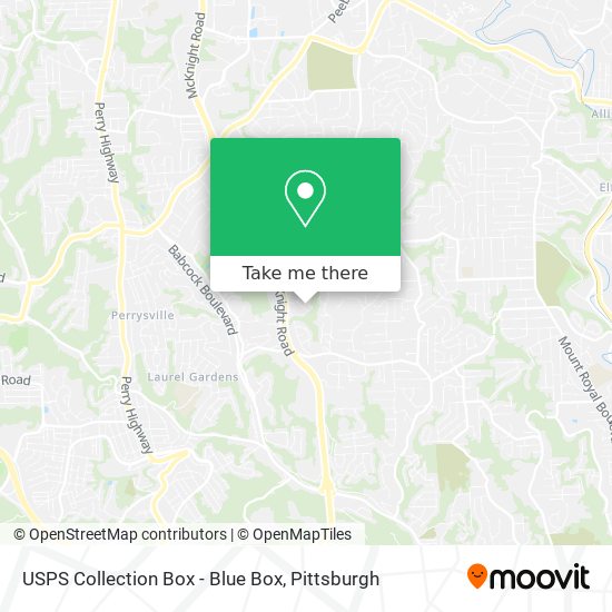 USPS Collection Box - Blue Box map