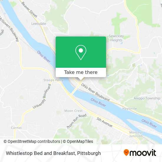 Whistlestop Bed and Breakfast map