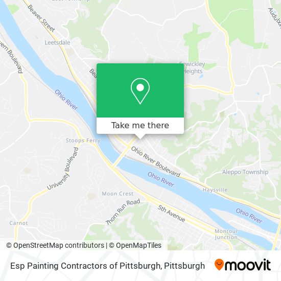 Esp Painting Contractors of Pittsburgh map