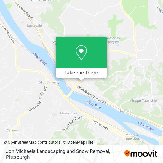 Jon Michaels Landscaping and Snow Removal map