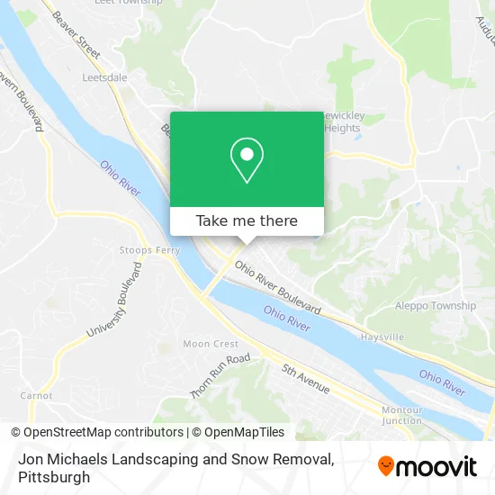 Jon Michaels Landscaping and Snow Removal map