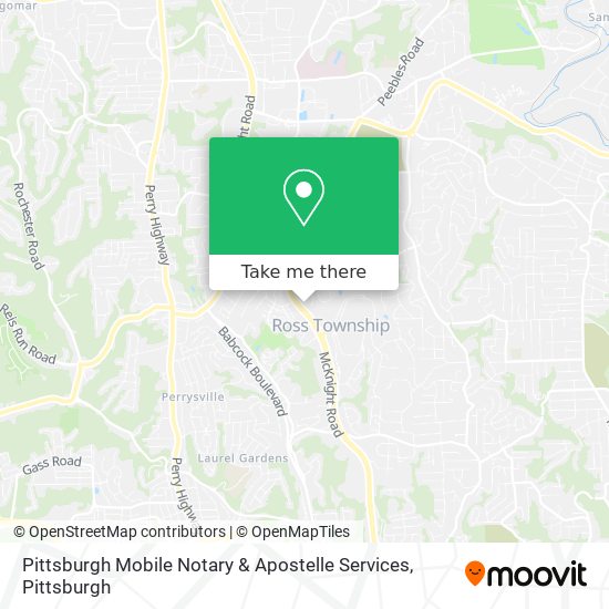 Pittsburgh Mobile Notary & Apostelle Services map