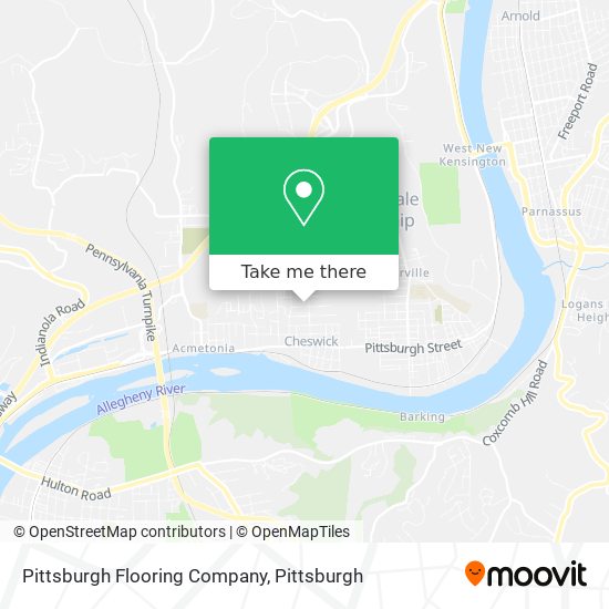 Pittsburgh Flooring Company map