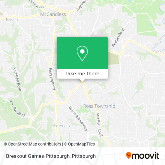 Breakout Games-Pittsburgh map