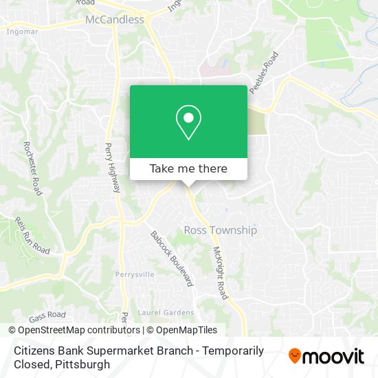 Citizens Bank Supermarket Branch - Temporarily Closed map