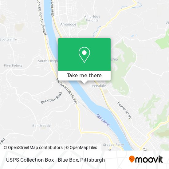 USPS Collection Box - Blue Box map