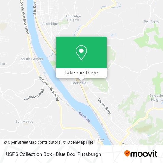 Mapa de USPS Collection Box - Blue Box