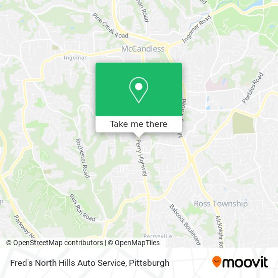 Fred's North Hills Auto Service map