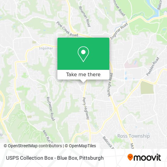 Mapa de USPS Collection Box - Blue Box