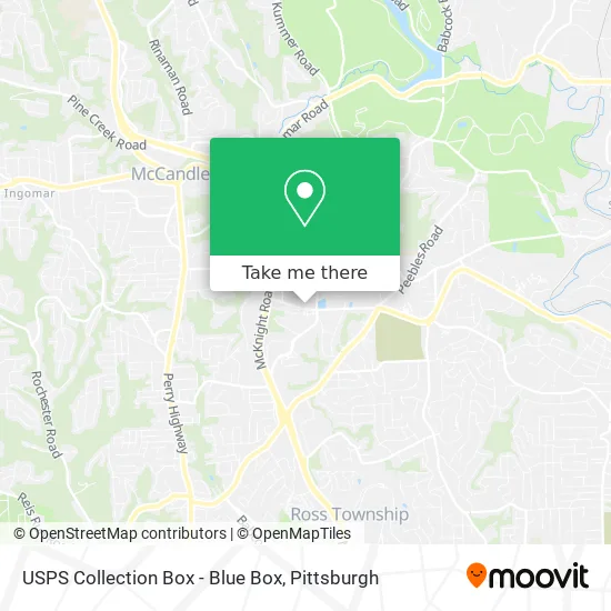 USPS Collection Box - Blue Box map