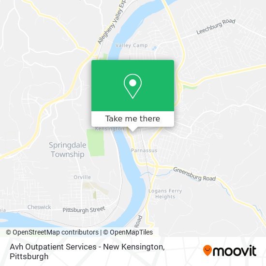 Avh Outpatient Services - New Kensington map