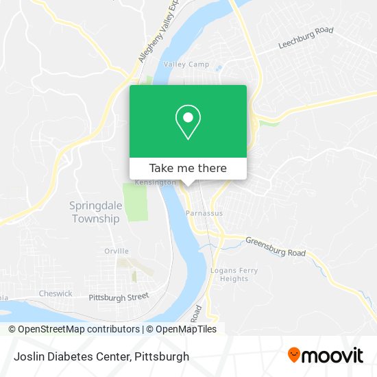 Mapa de Joslin Diabetes Center