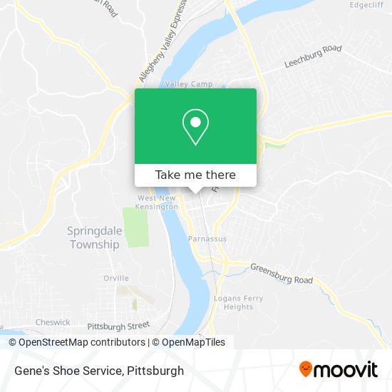 Gene's Shoe Service map