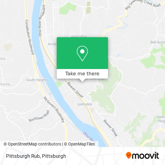 Mapa de Pittsburgh Rub