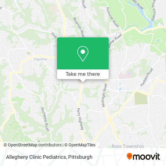 Allegheny Clinic Pediatrics map