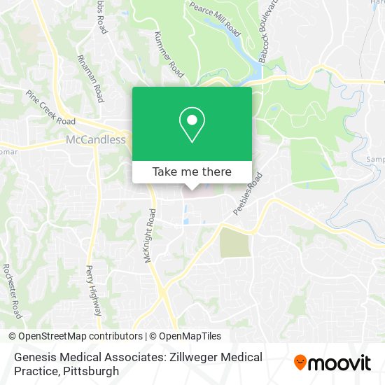 Genesis Medical Associates: Zillweger Medical Practice map