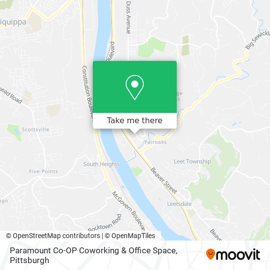 Paramount Co-OP Coworking & Office Space map