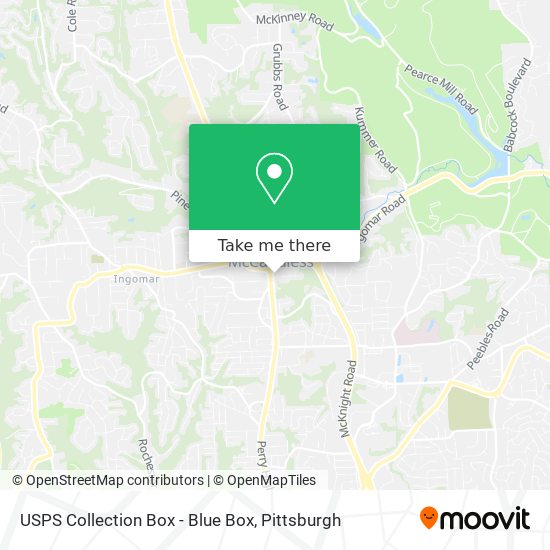 Mapa de USPS Collection Box - Blue Box