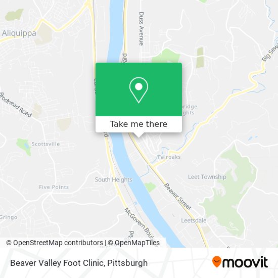 Mapa de Beaver Valley Foot Clinic