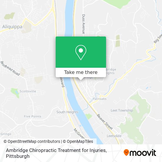 Ambridge Chiropractic Treatment for Injuries map