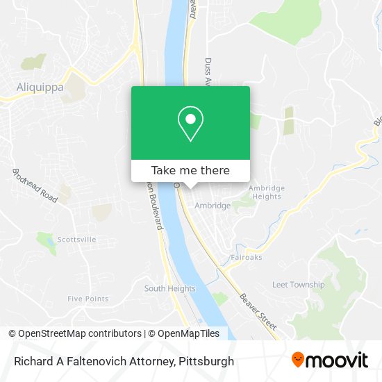 Richard A Faltenovich Attorney map