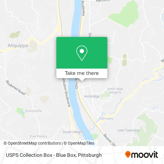 USPS Collection Box - Blue Box map