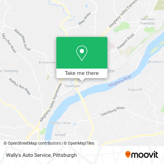 Wally's Auto Service map