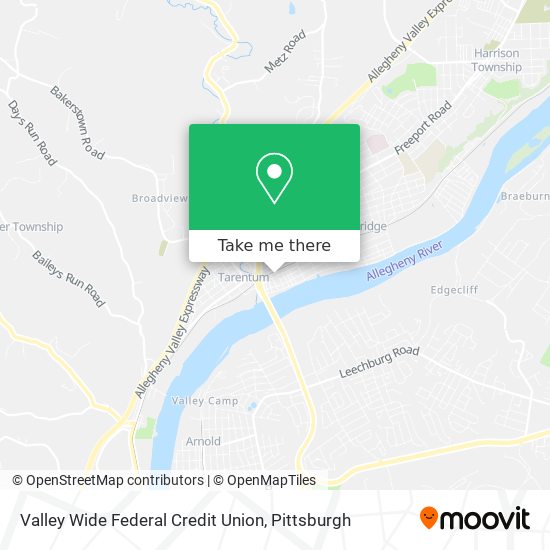 Mapa de Valley Wide Federal Credit Union