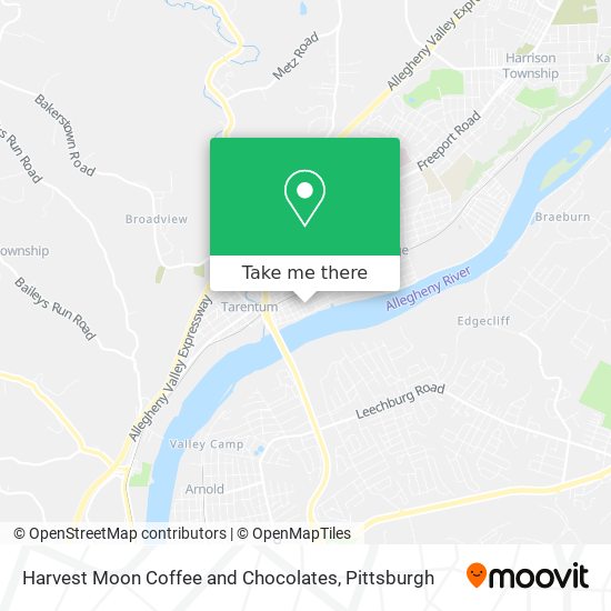 Harvest Moon Coffee and Chocolates map