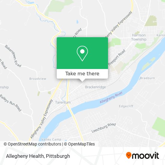 Mapa de Allegheny Health