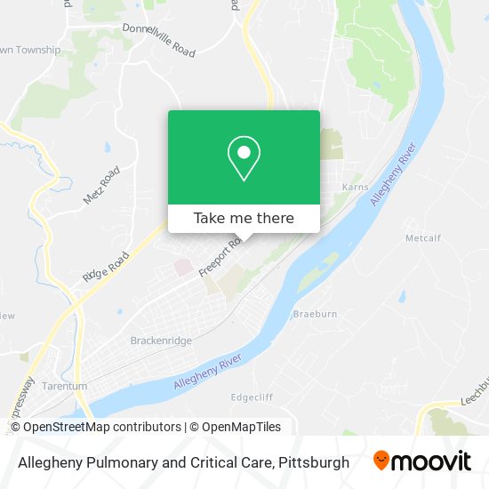 Allegheny Pulmonary and Critical Care map
