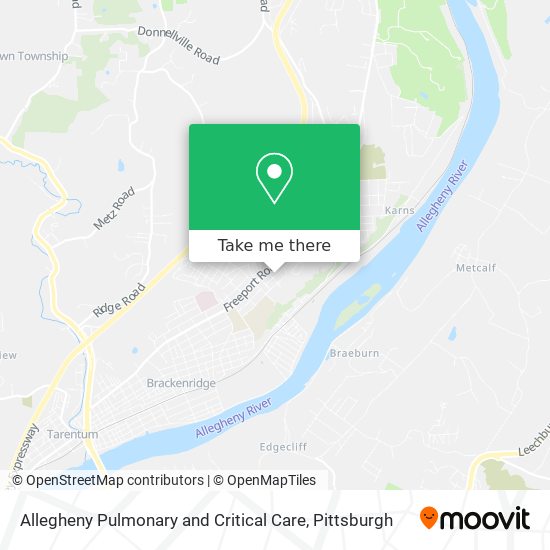 Mapa de Allegheny Pulmonary and Critical Care