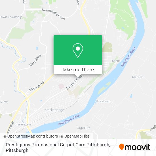 Prestigious Professional Carpet Care Pittsburgh map