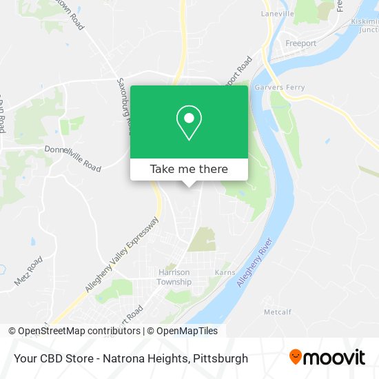 Mapa de Your CBD Store - Natrona Heights