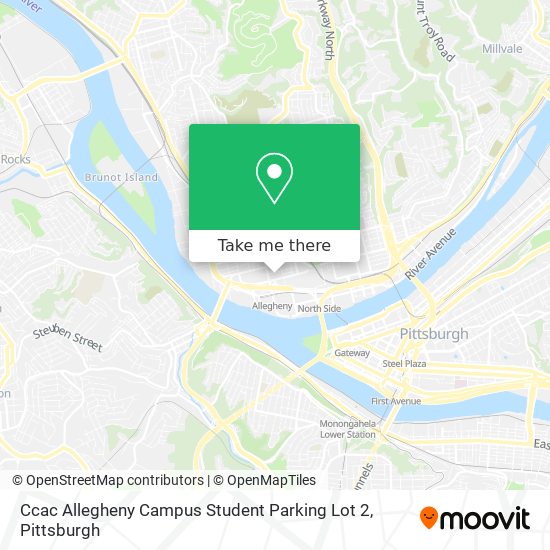 Ccac Allegheny Campus Student Parking Lot 2 map