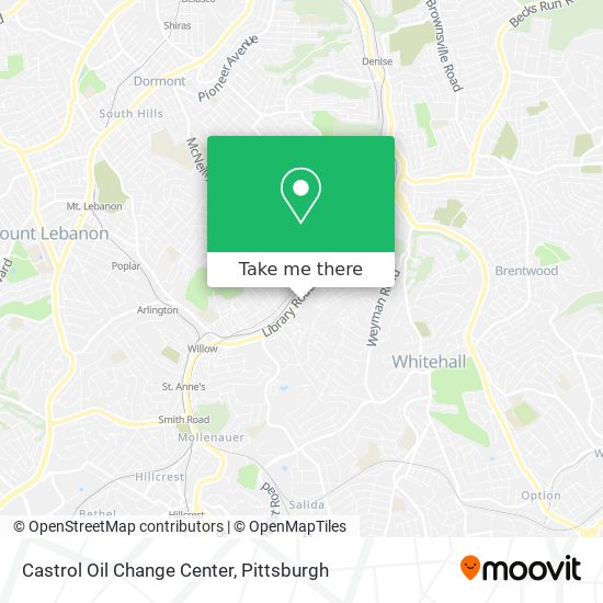 Mapa de Castrol Oil Change Center