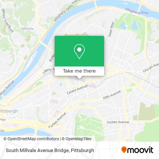 South Millvale Avenue Bridge map