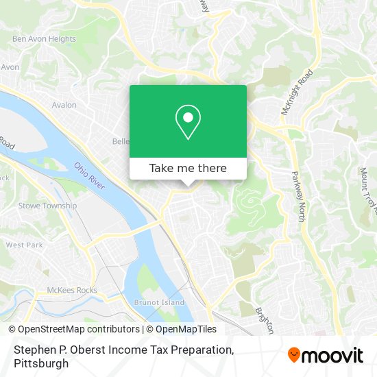 Stephen P. Oberst Income Tax Preparation map