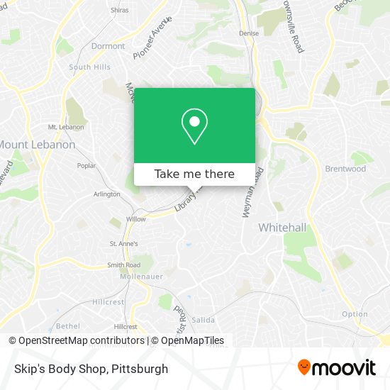 Skip's Body Shop map