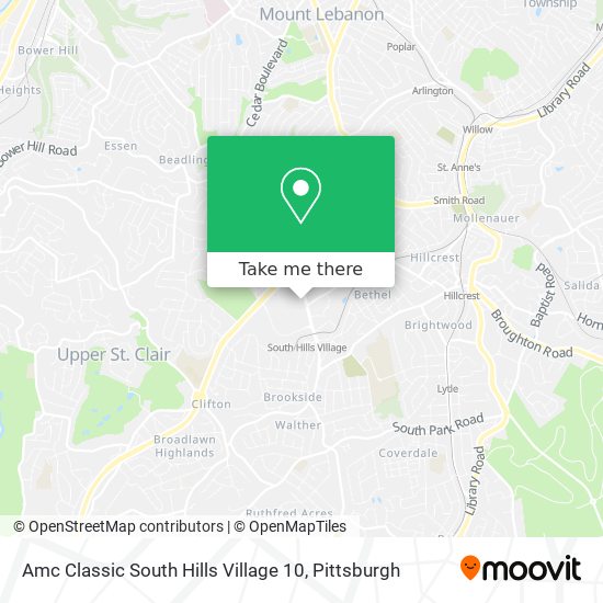 Mapa de Amc Classic South Hills Village 10