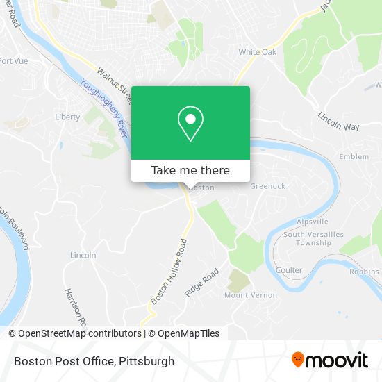 Mapa de Boston Post Office