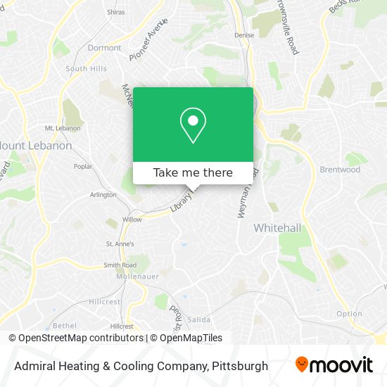 Admiral Heating & Cooling Company map