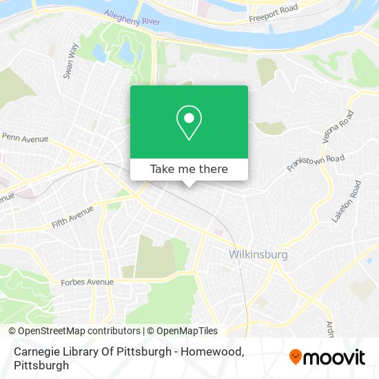 Mapa de Carnegie Library Of Pittsburgh - Homewood