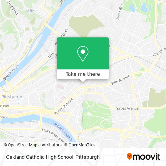 Oakland Catholic High School map