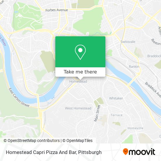 Homestead Capri Pizza And Bar map