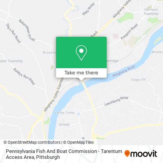 Mapa de Pennsylvania Fish And Boat Commission - Tarentum Access Area