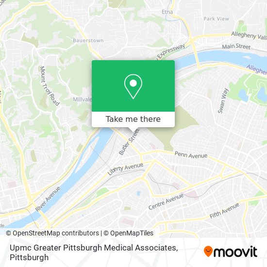 Upmc Greater Pittsburgh Medical Associates map