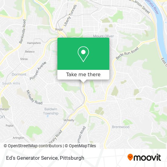 Ed's Generator Service map