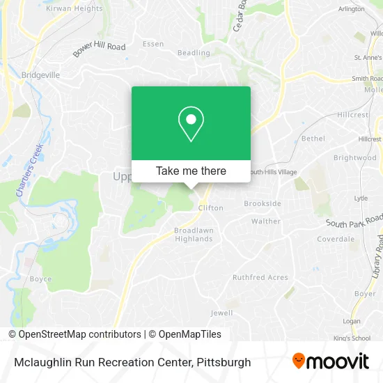 Mclaughlin Run Recreation Center map
